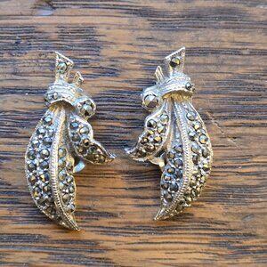 Vintage Marcasite Clip-on Earrings by BJL Bohemian Jewellers Ltd